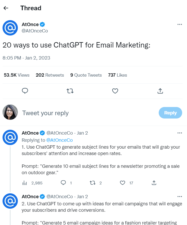 email templates through chatgpt